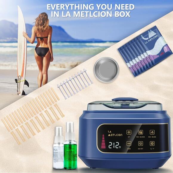 Smart Waxing Kit Wax Warmer For Hair Removal With Digital Display, 4.41lbs/2kg H - Picture 7 of 7